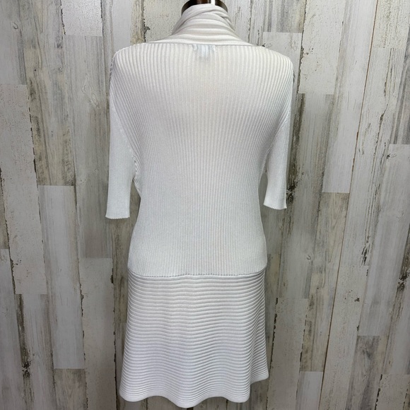 Caché Ivory Ribbed Open Front‎ Cardigan - Picture 5 of 9